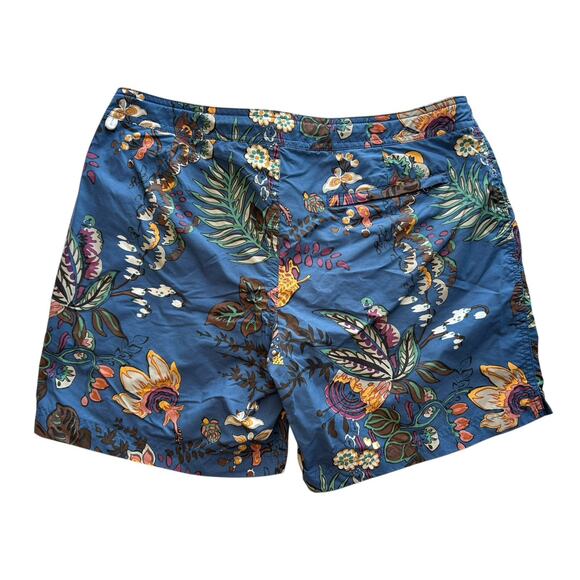 J. Crew Swim Trunks Men’s Medium 31” Blue Nautical Nature Colorful Art To Wear - Picture 7 of 9